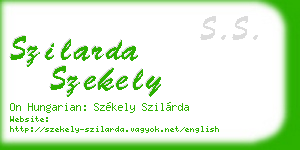 szilarda szekely business card