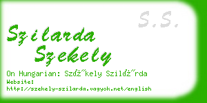 szilarda szekely business card